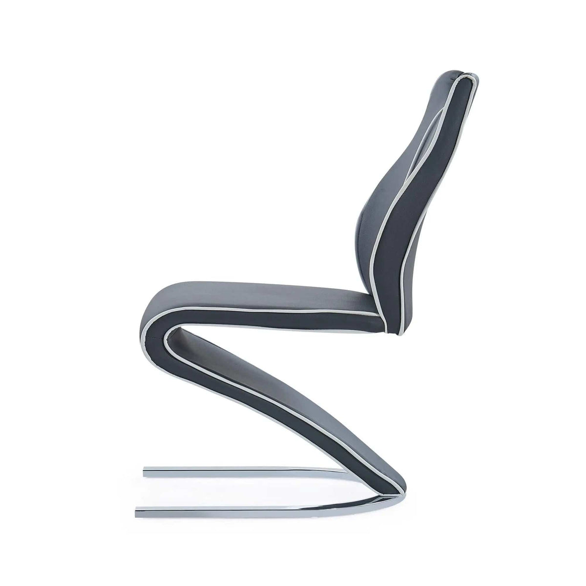 Anne Dining Chairs (Set of 2) | 17.32 x 25.79 x 34.25 in | Metal | Gray Pu