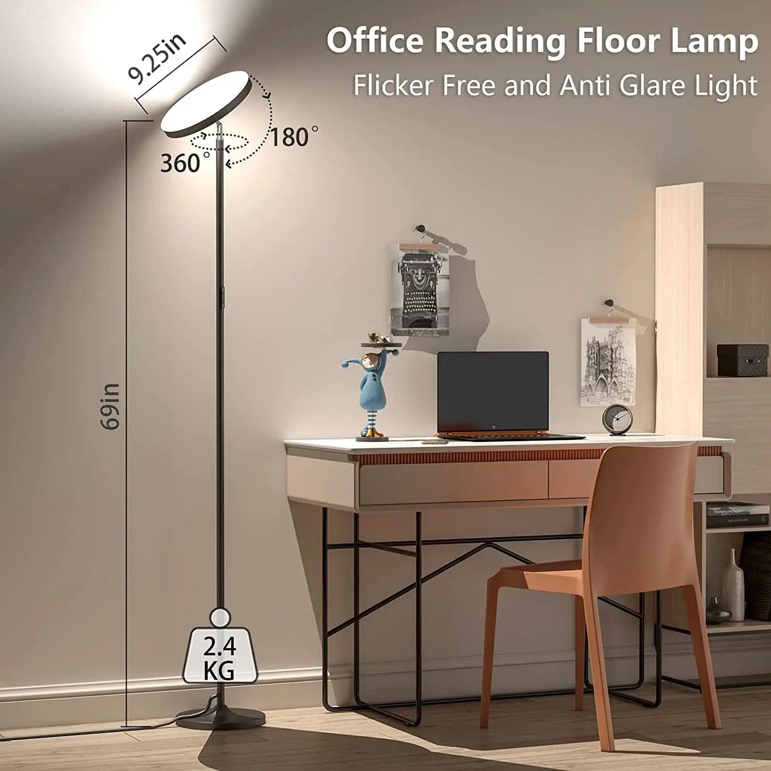 RGB LED Floor Lamp With Remote Dual Side Lighting 2600 Lumens from PriceLows™