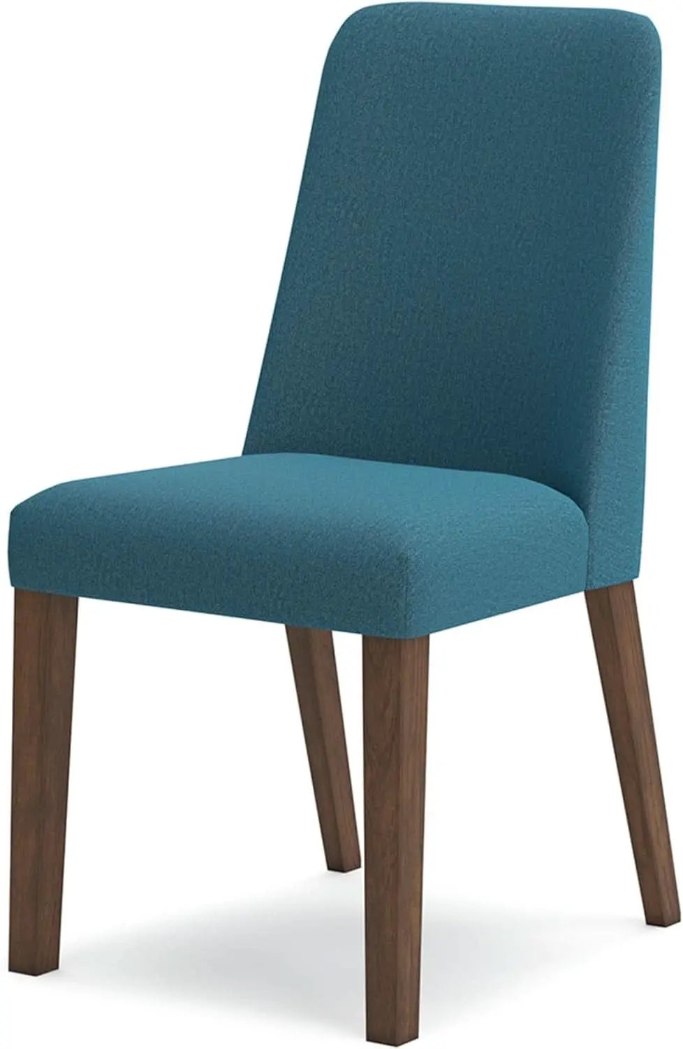 Upholstered Side Chair Set Blue And Brown Foam Cushioned