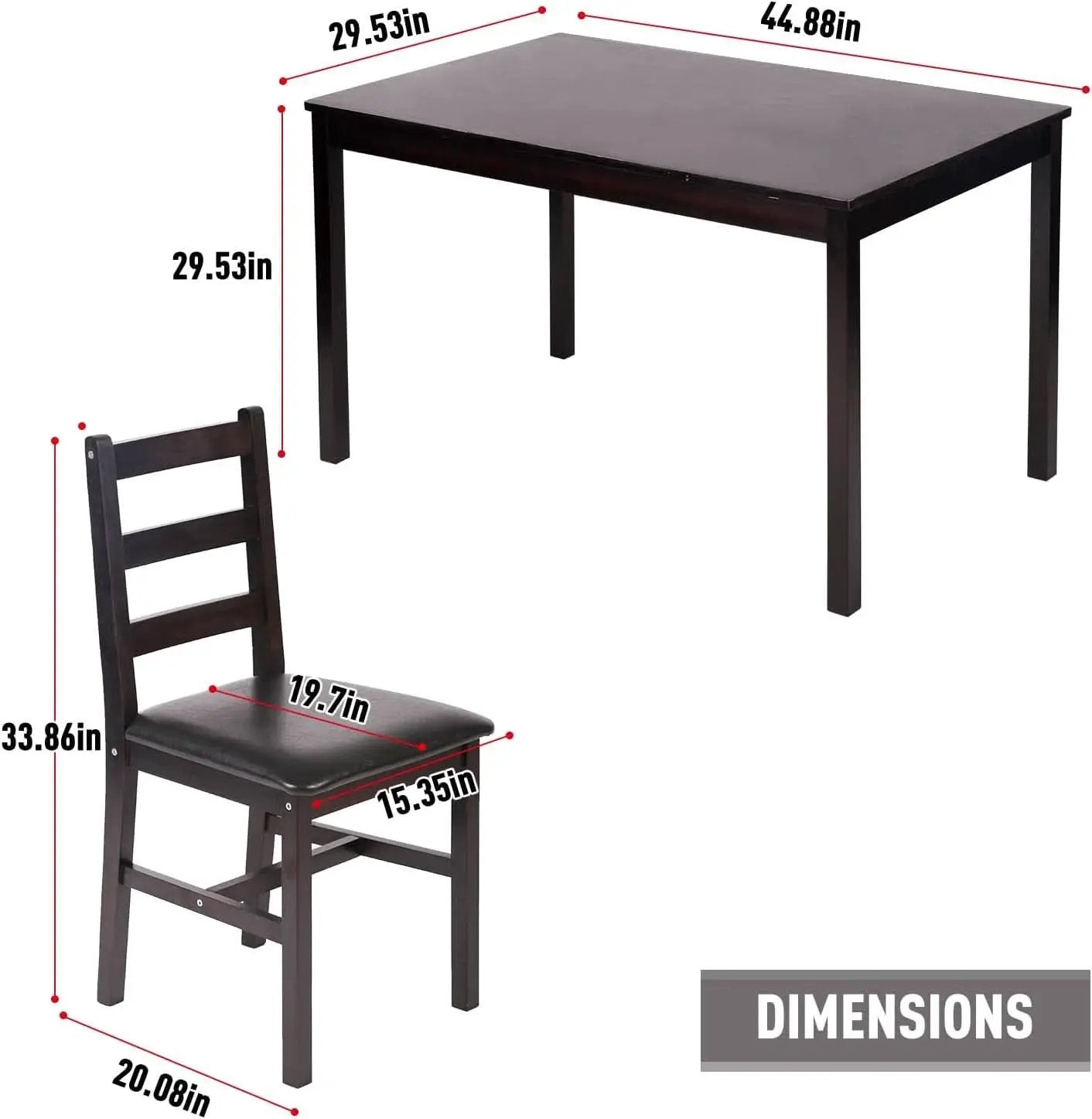 Brown Premium Luxurious Solid Wood Dining Table For Four from PriceLows™