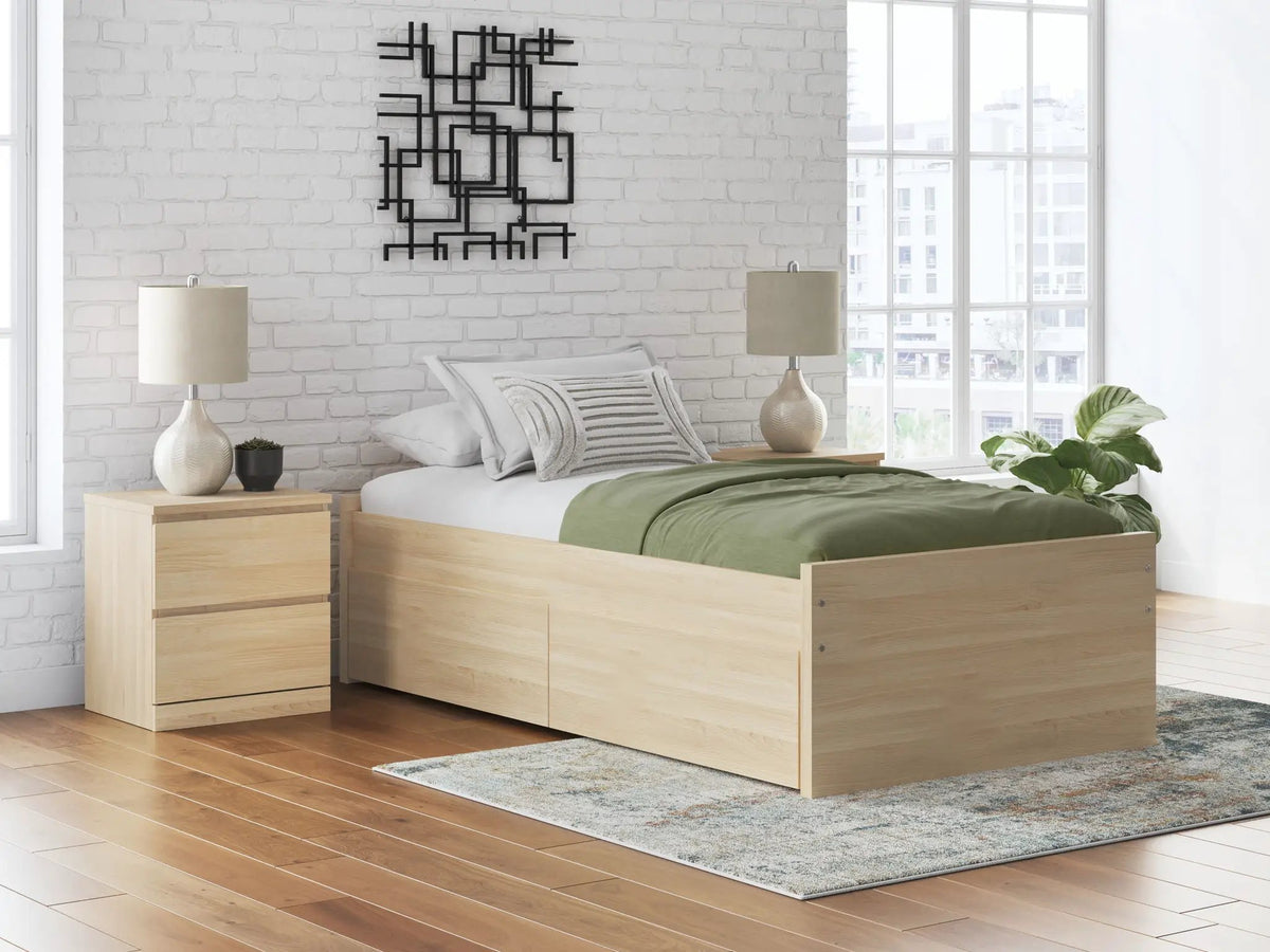Platform Bed | Four Storage Drawers | Clean Minimal Design