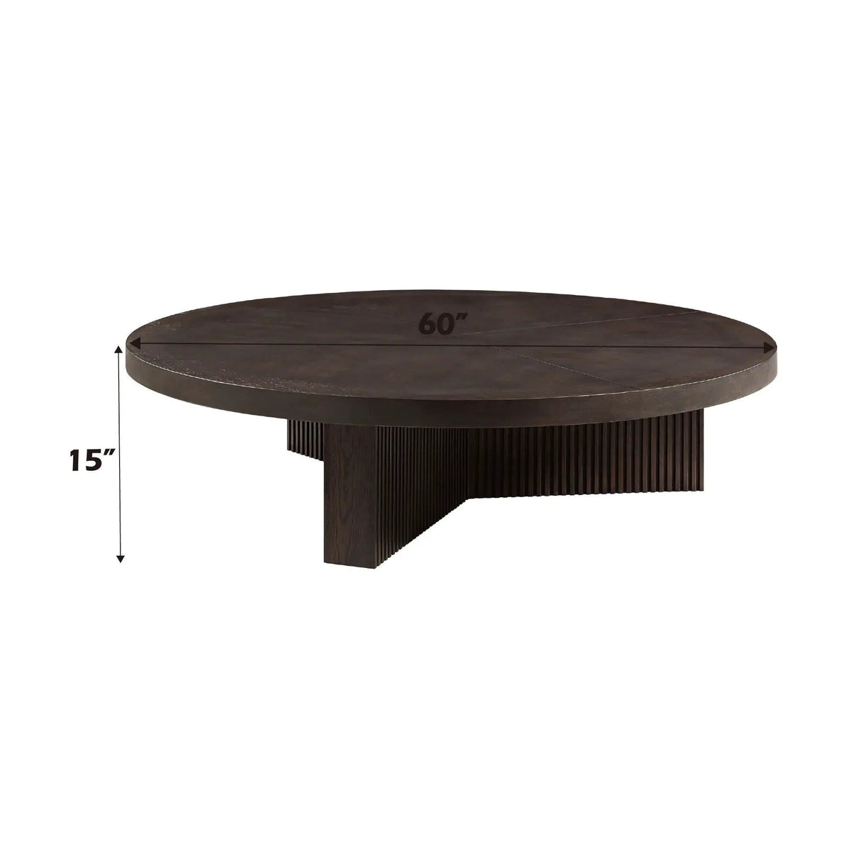 Guido Coffee Table | 60 x 60 x 15 in | Living Room Furniture | Espresso