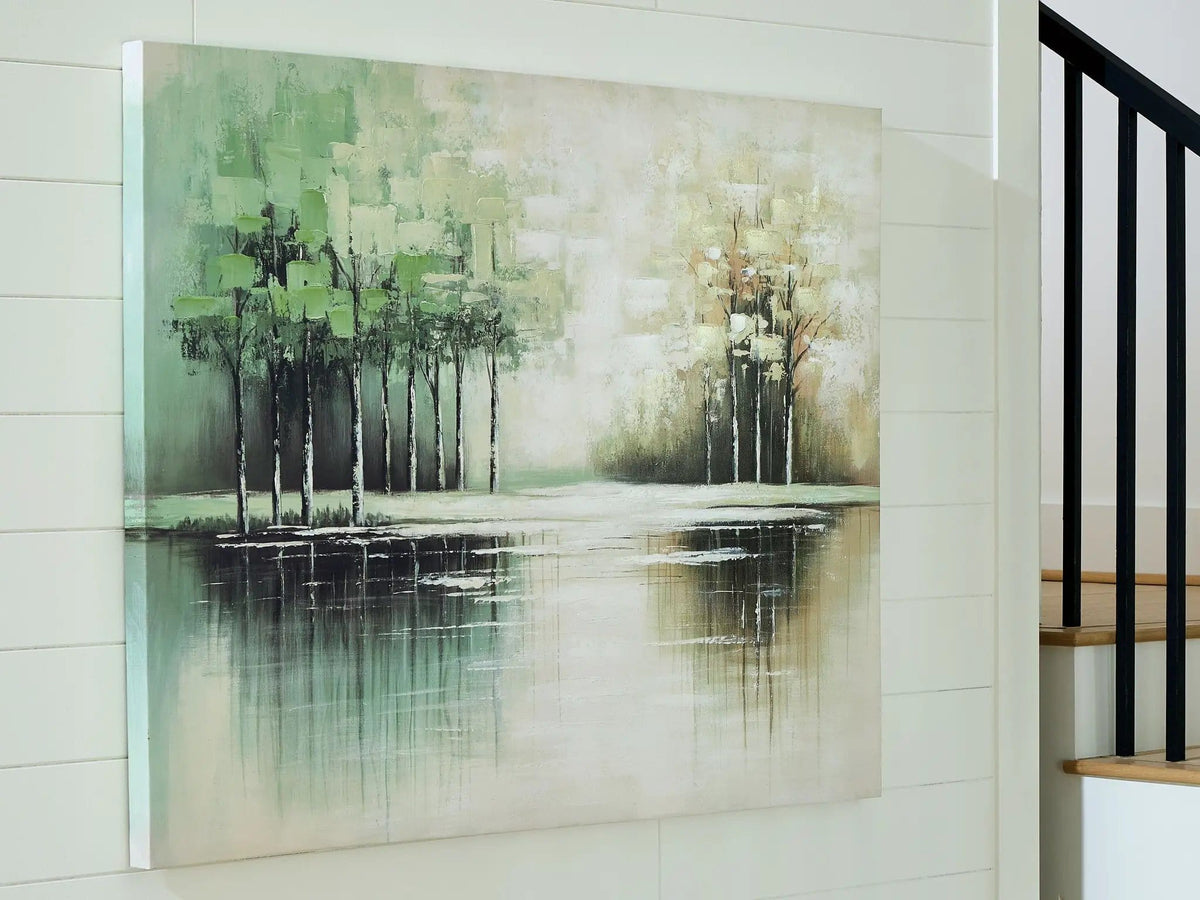 Garlenridge Wall Art | 48.13 x 1.5 x 36 in | Home Furniture | Green / Tan / White