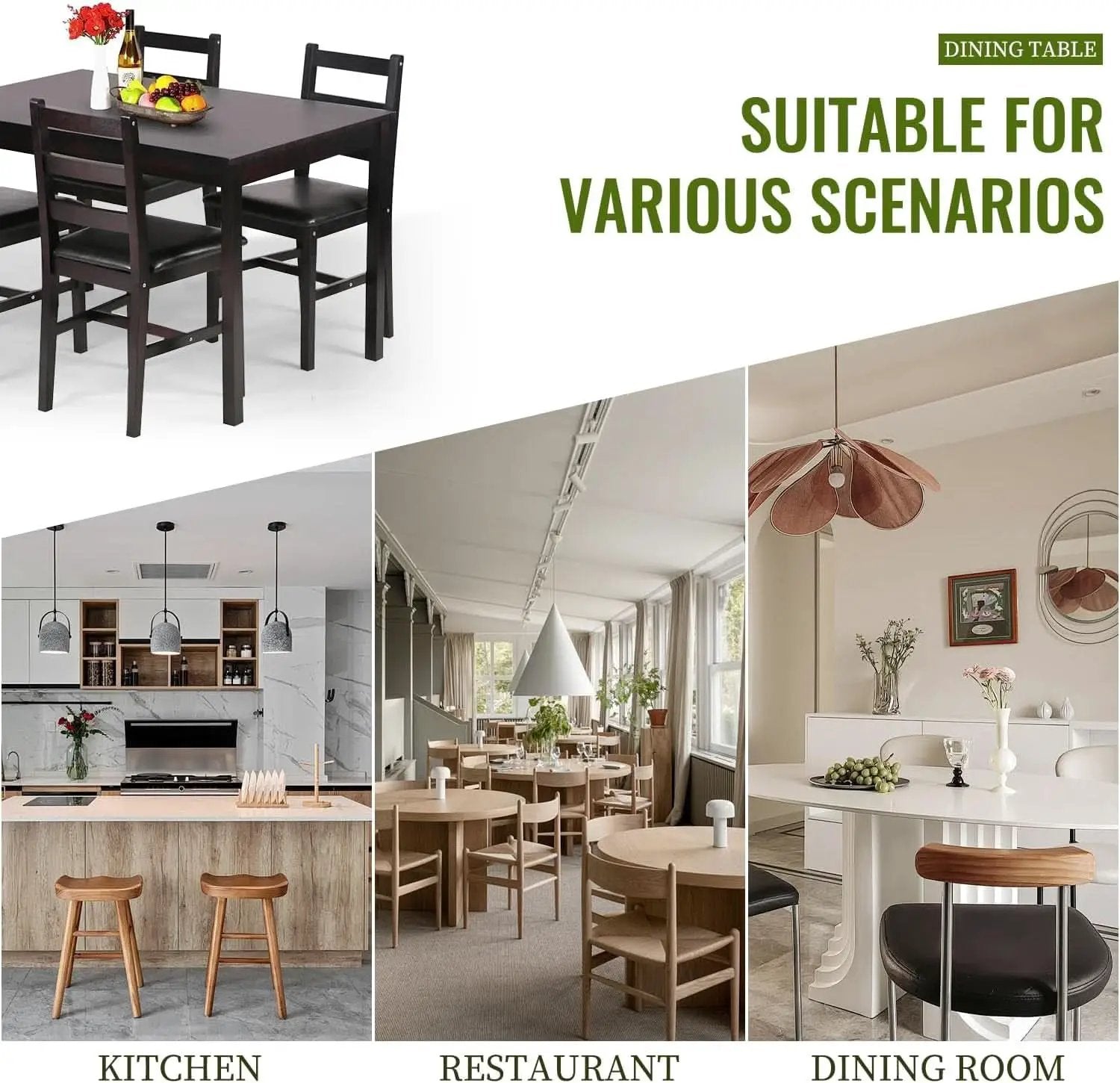 Brown Premium Luxurious Solid Wood Dining Table For Four from PriceLows™