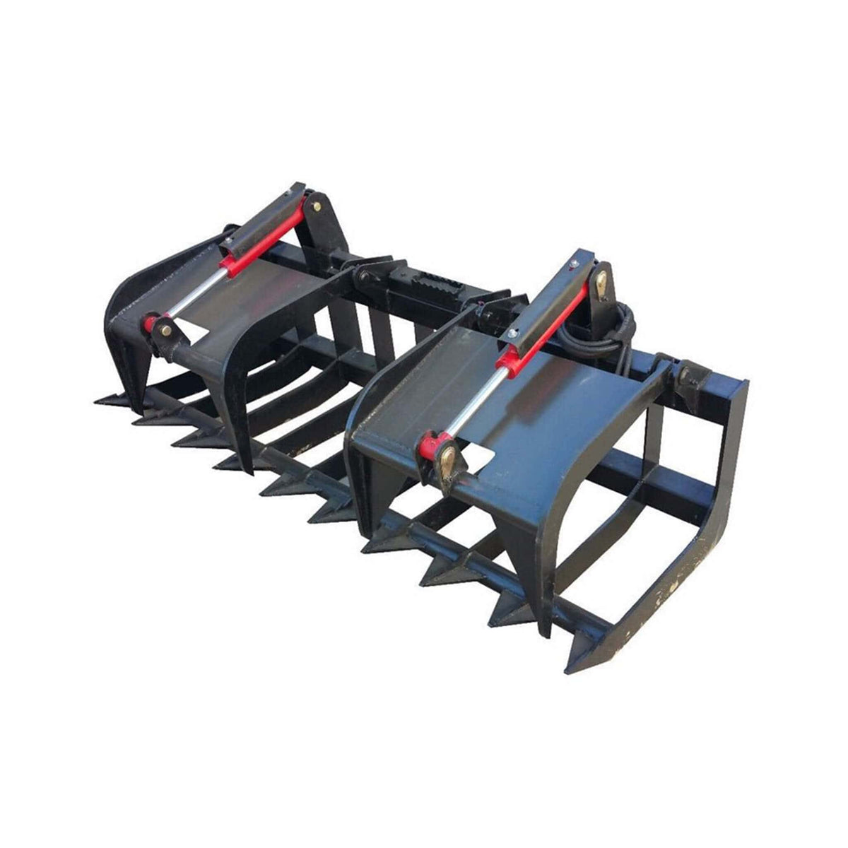 74-Inch Heavy-Duty Skid Steer Root Grapple Bucket Attachment | 74 Inch | Steel | Skid Steer Attachment