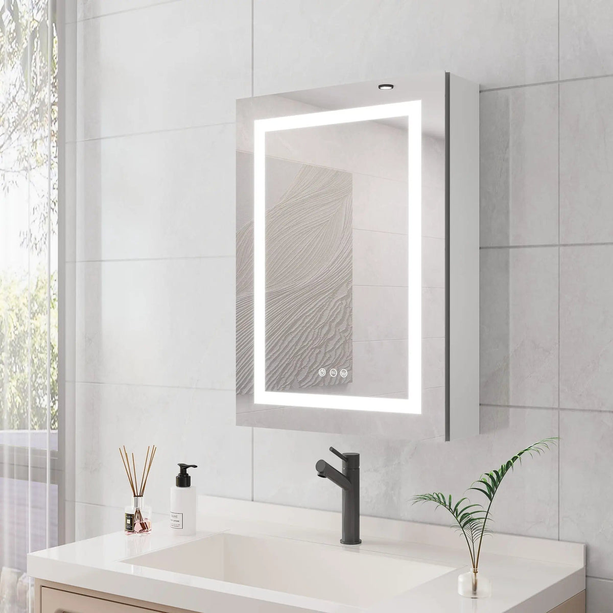 Medicine Cabinet | LED Anti Fog | Dimmable | 20 X 28 Silver