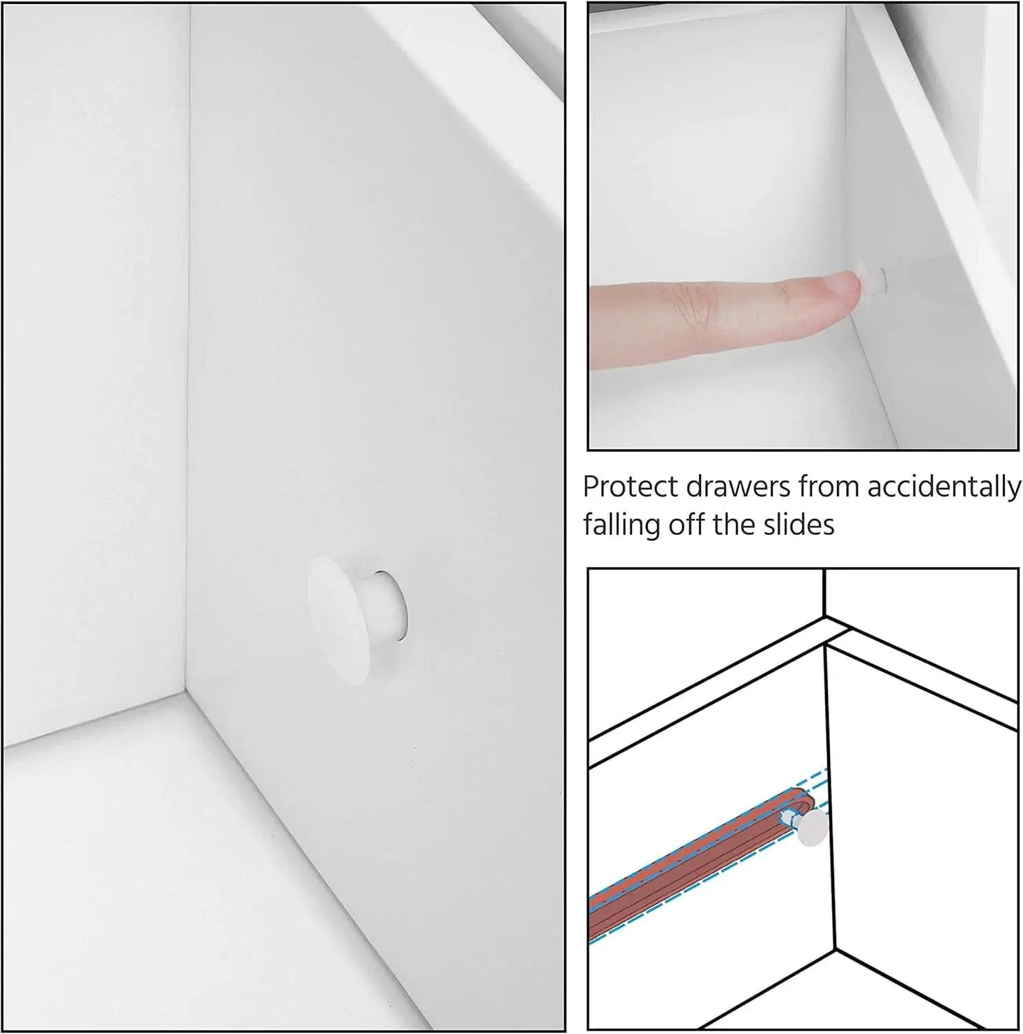 White Floor Cabinet With Four Drawers For Entryway Use from PriceLows™