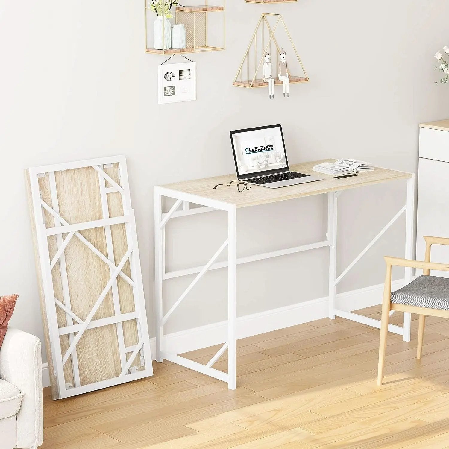 Foldable Desk For Home Office No Assembly 40.6 Inch Long from PriceLows™