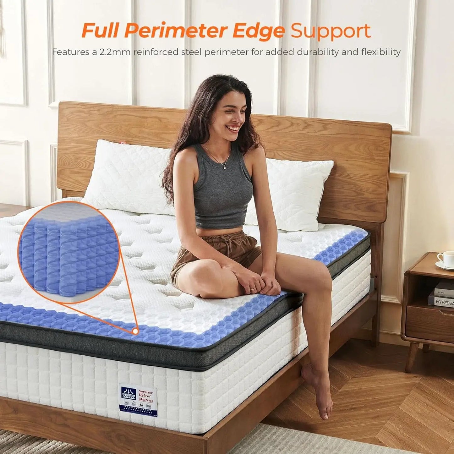 Queen Size Hybrid Mattress Gel Memory Foam Pro Edition from PriceLows™