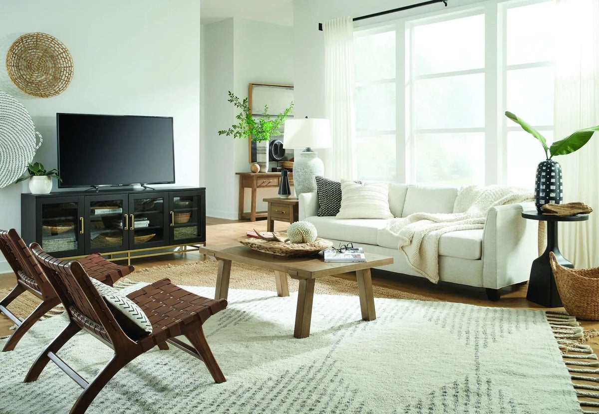 Lindon Round Pedestal Accent End Table | 2 Pieces | Living Room Furniture | Living Room