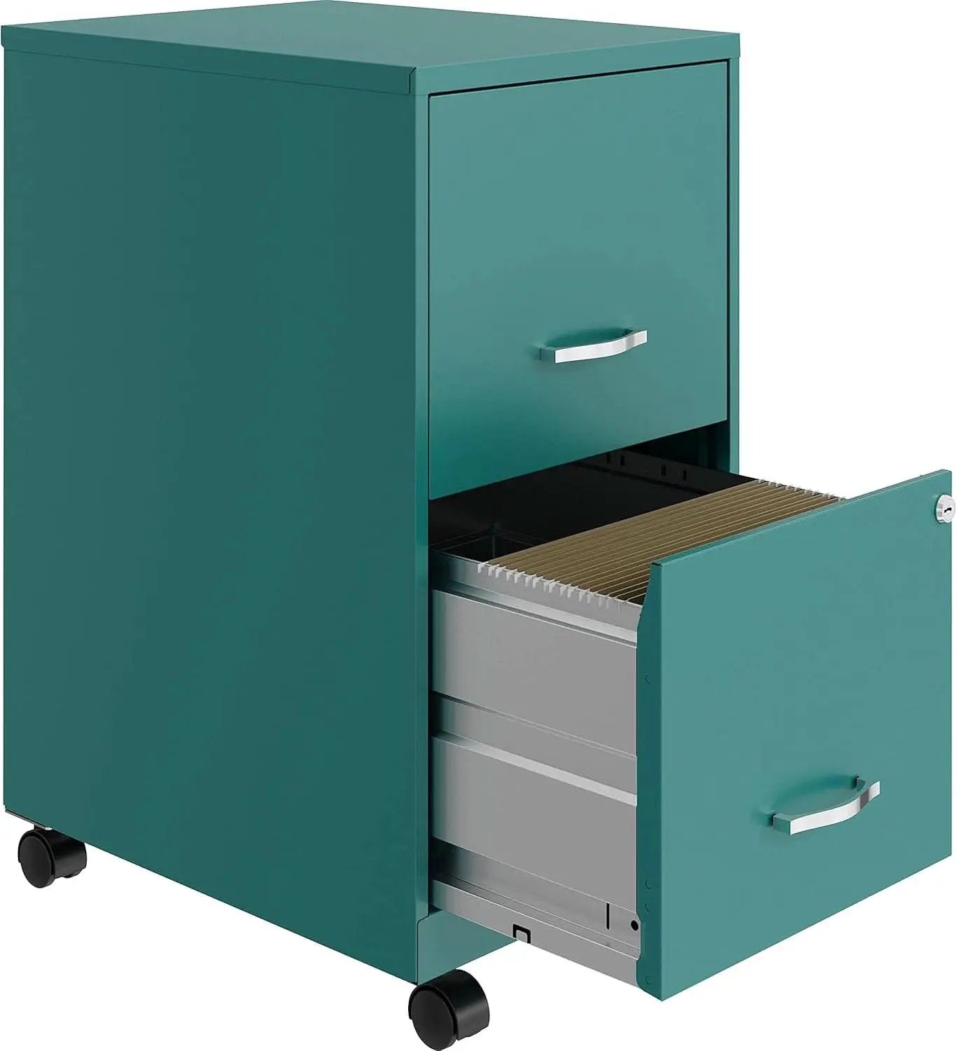 Teal LYS SOHO File Mobile Cabinet Locking Drawers 18 Inch from PriceLows™