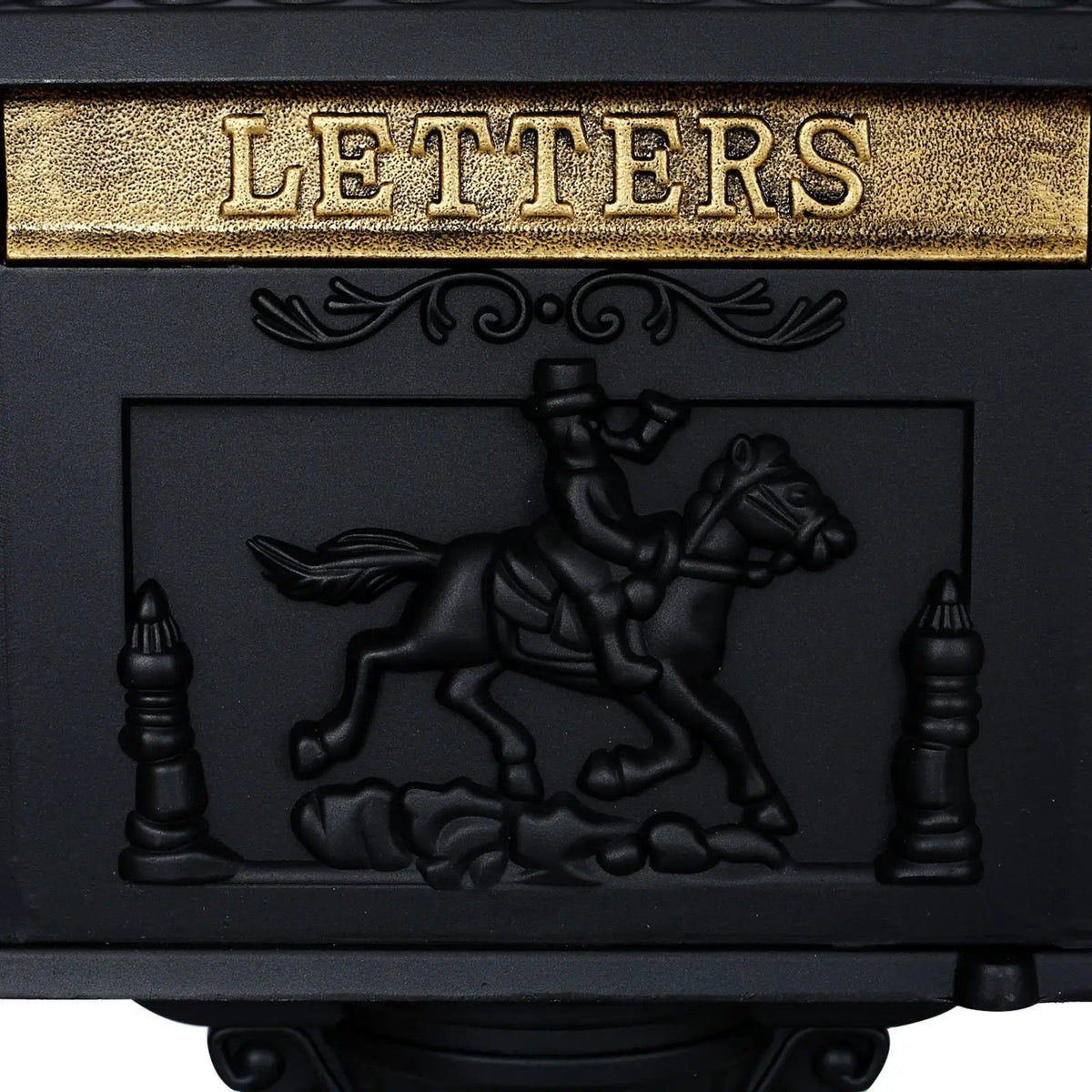 Cast Aluminum Mailbox | 45.5 Inch Height | Spacious Interior | Postal Box Design