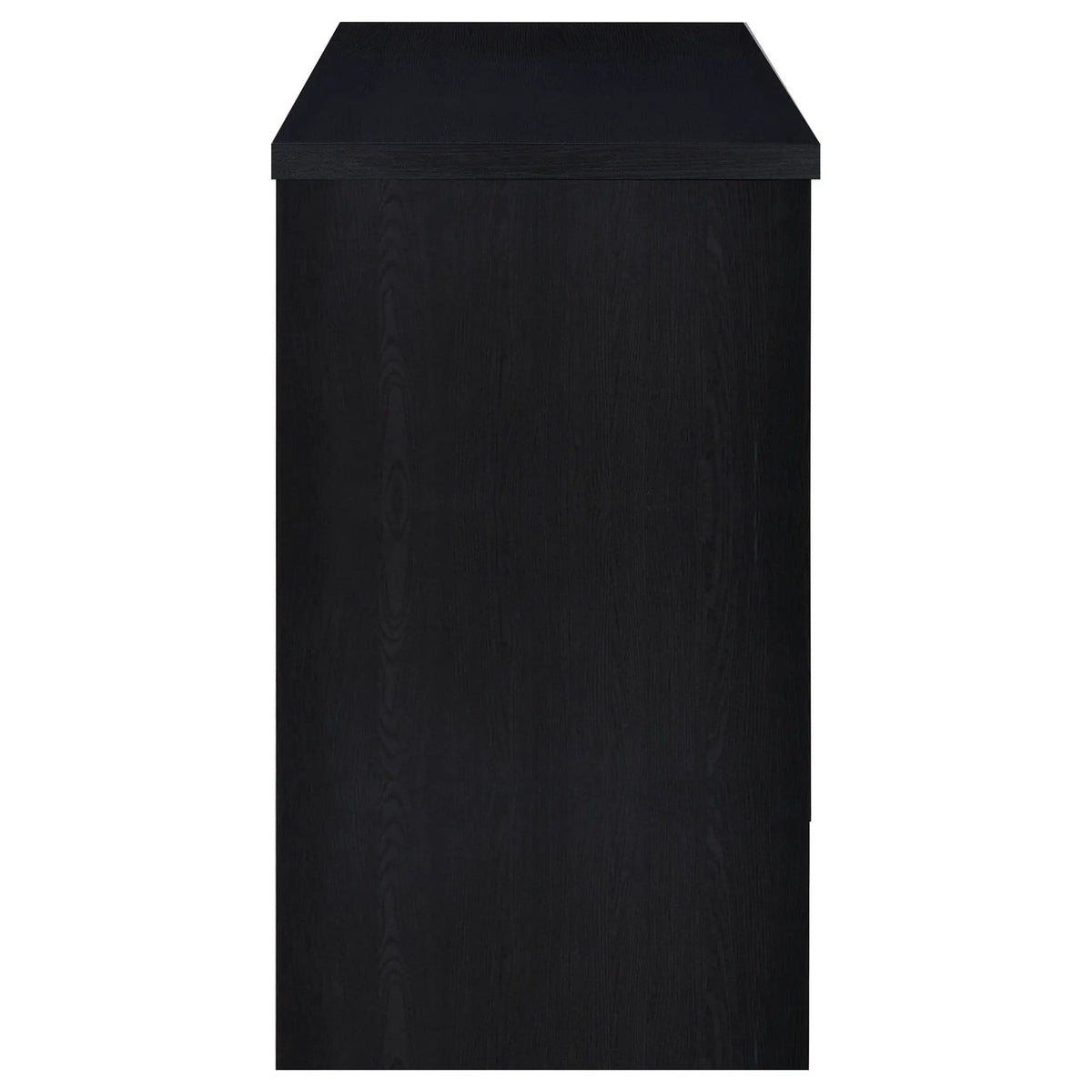 Topanga Engineered Wood Freestanding Home Bar | 47.25 x 23.5 x 43.5 in | Engineered Wood & Metal | Black