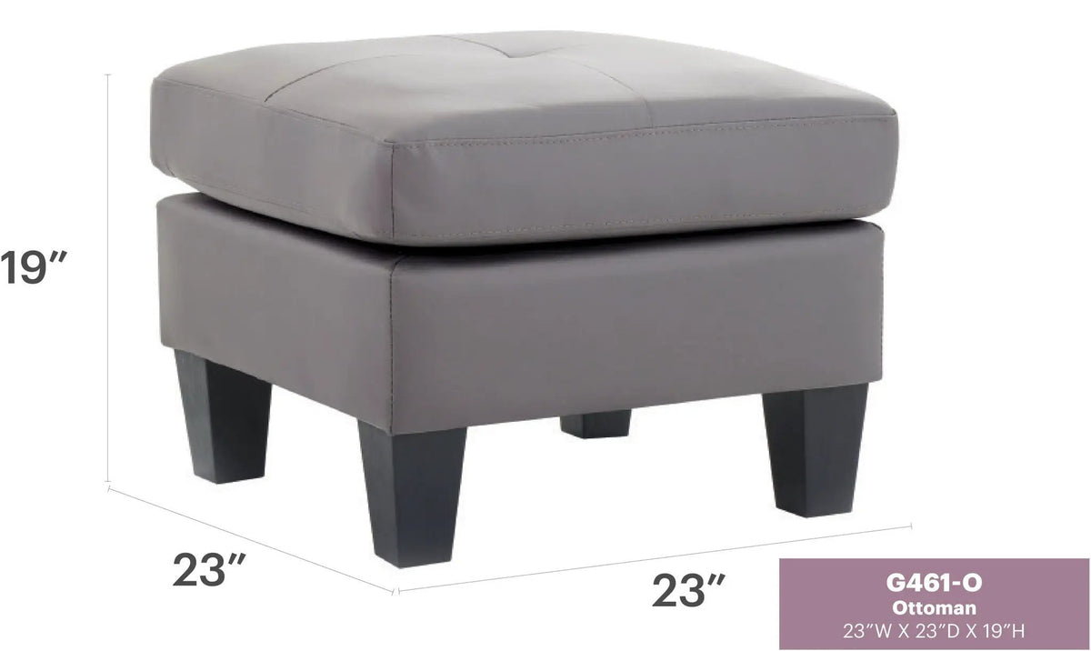 Tufted Ottoman | Compact Two Seater | White Finish | 23 In