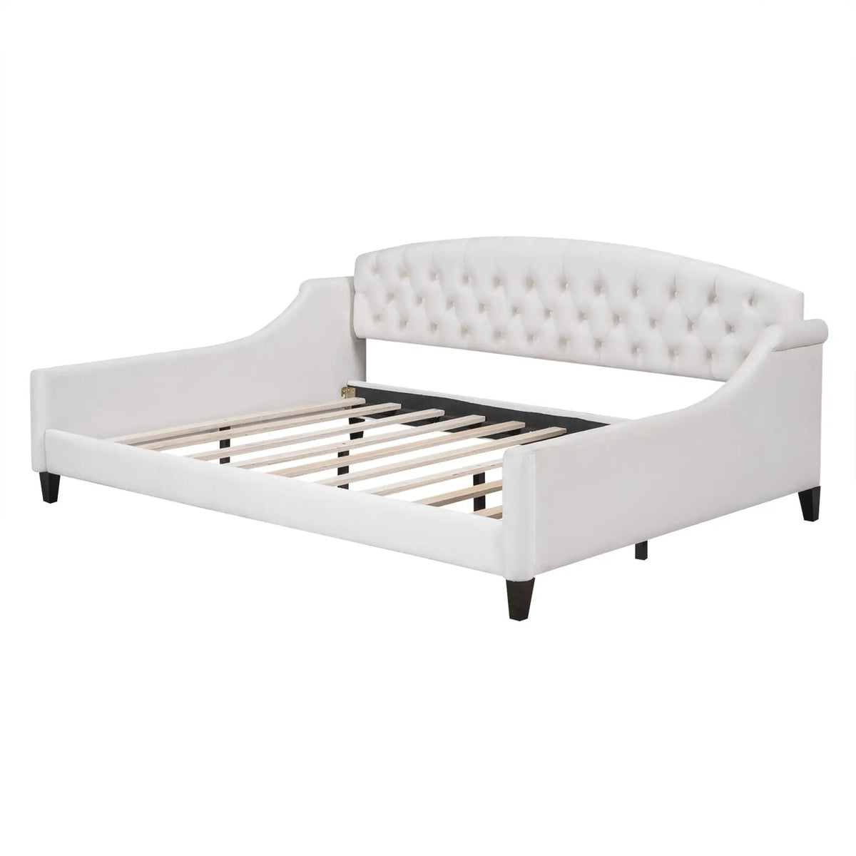 Tufted Button Daybed | Modern Design | Reinforced Slats | Solid Legs