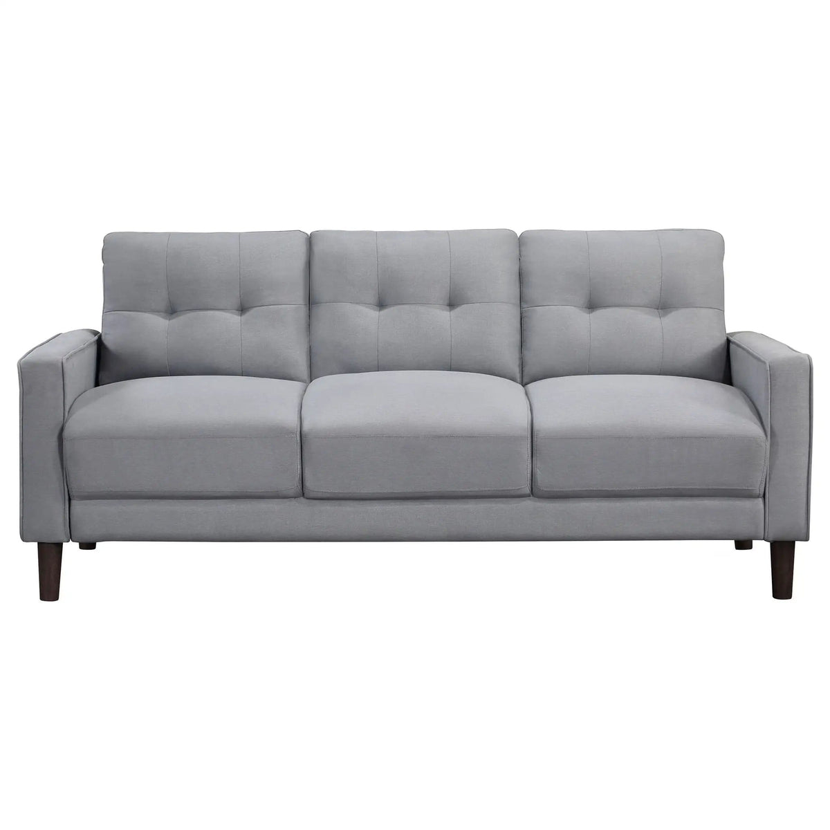 Bowen Upholstered Track Arm Tufted Sofa | 76 x 32.75 x 34.25 in | Fabric | Grey