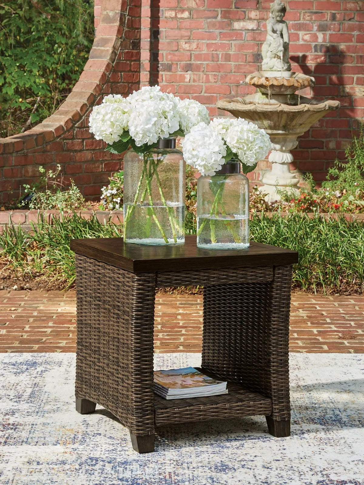 Monterey Point Rectangular Table | 2 Pieces | Wicker & Aluminum | Living Room