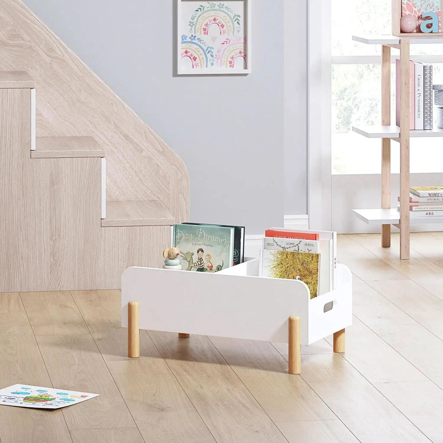 Montessori Toddler Bookshelf With Adjustable Dividers from PriceLows™