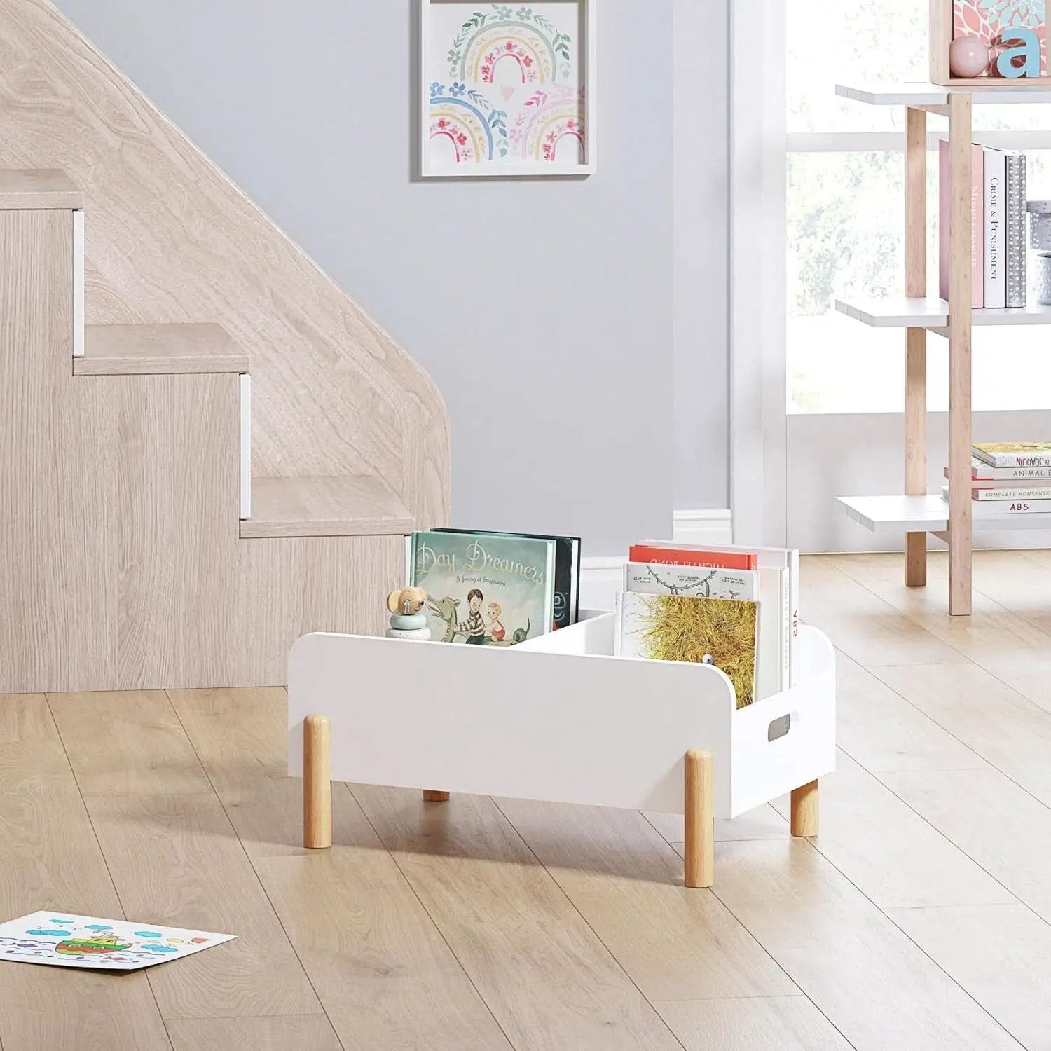 Montessori Toddler Bookshelf With Adjustable Dividers from PriceLows™