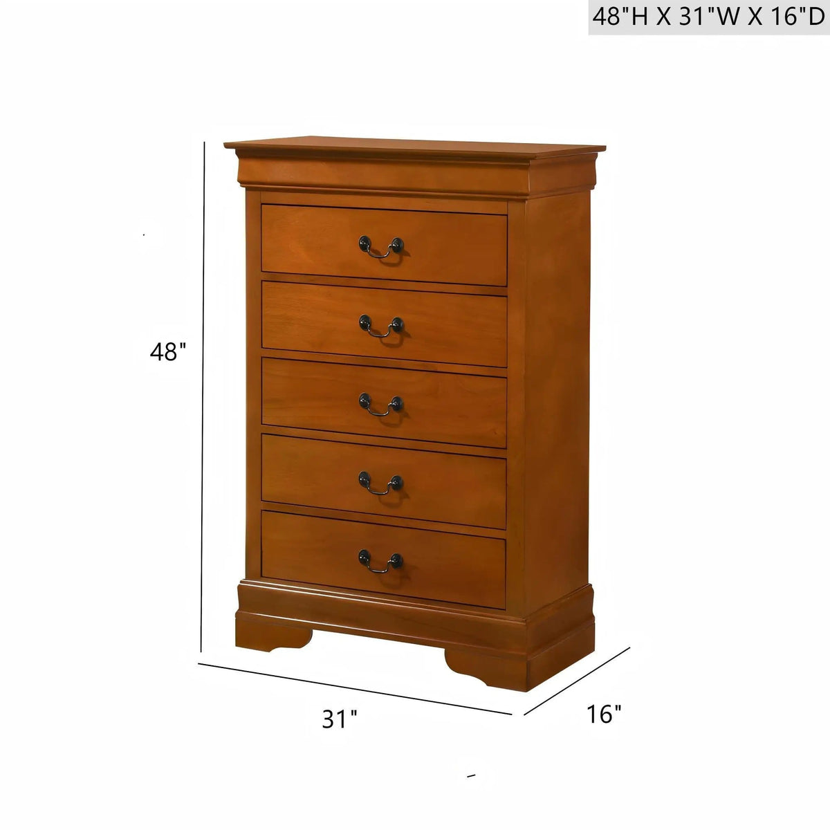 Louis Phillipe Chest | 5 Pieces | Metal | Living Room