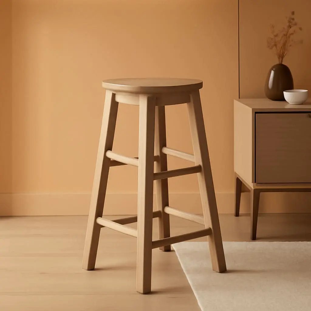 Zeke Grey Wash 24 Inch Counter Stool Round Seat Modern from PriceLows™
