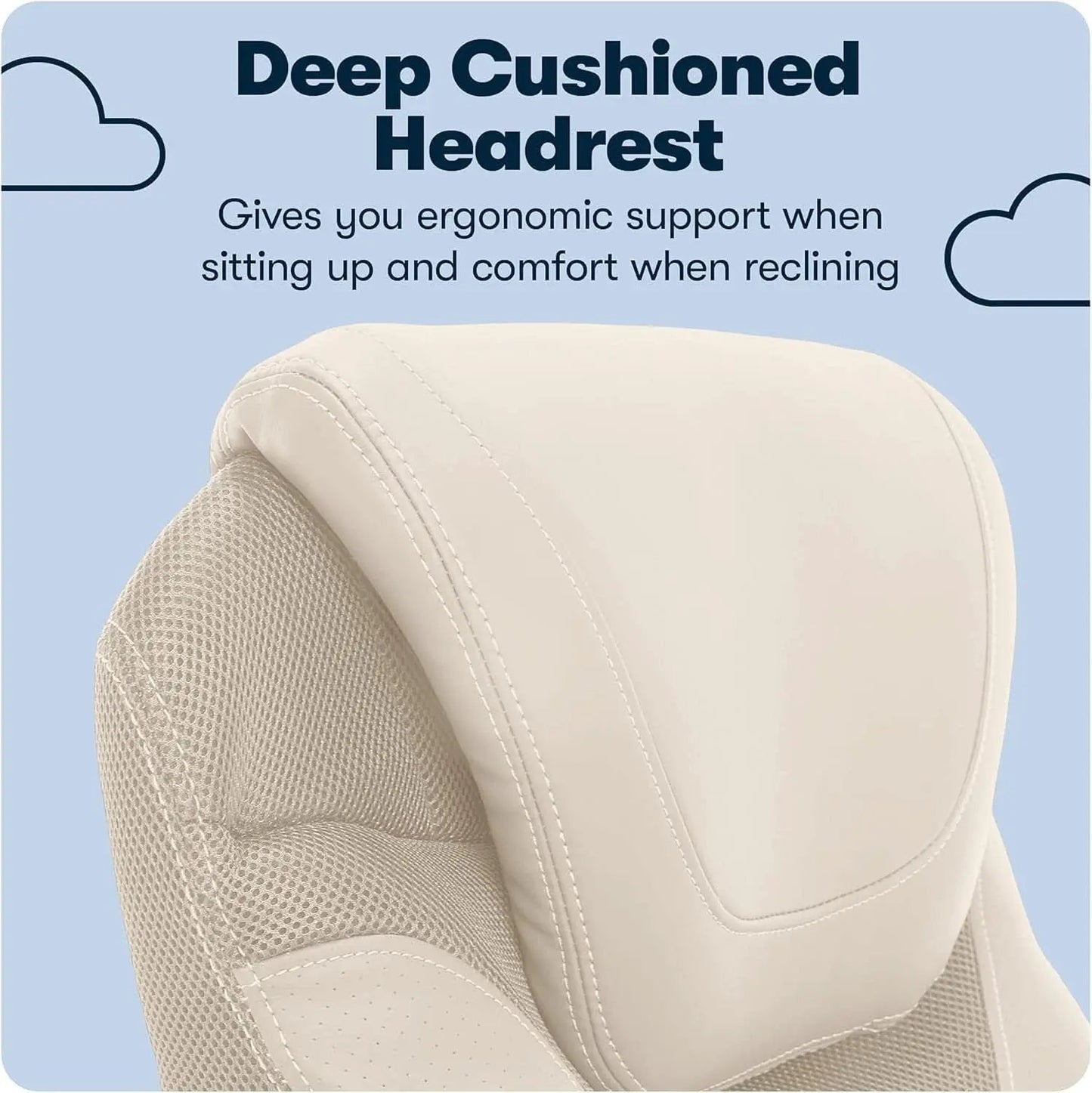Executive Office Chair With AIR Lumbar Support Cream White from PriceLows™