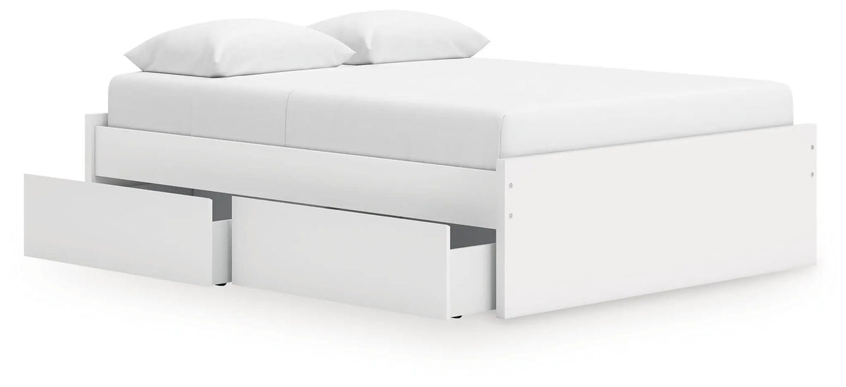 Platform Bed | Four Storage Drawers | Clean Minimal Design