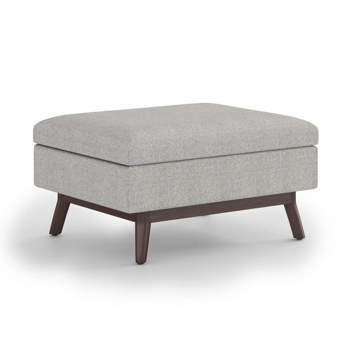 Storage Ottoman | Rectangular Design | Solid Wood Frame | Lift Top