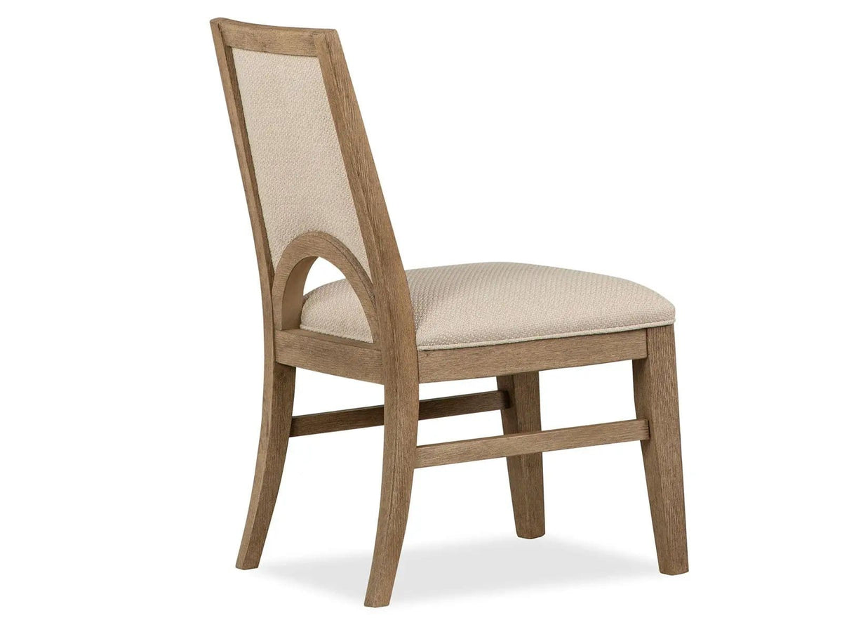 Tristan Upholstered Side Chair (Set of 2) | 24.19 x 19.75 x 36 in | Oak Veneer & Metal | Swiss Coffee