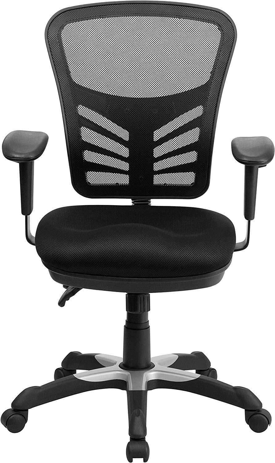 Ergonomic Mesh Office Chair With Adjustable Lumbar Black from PriceLows™