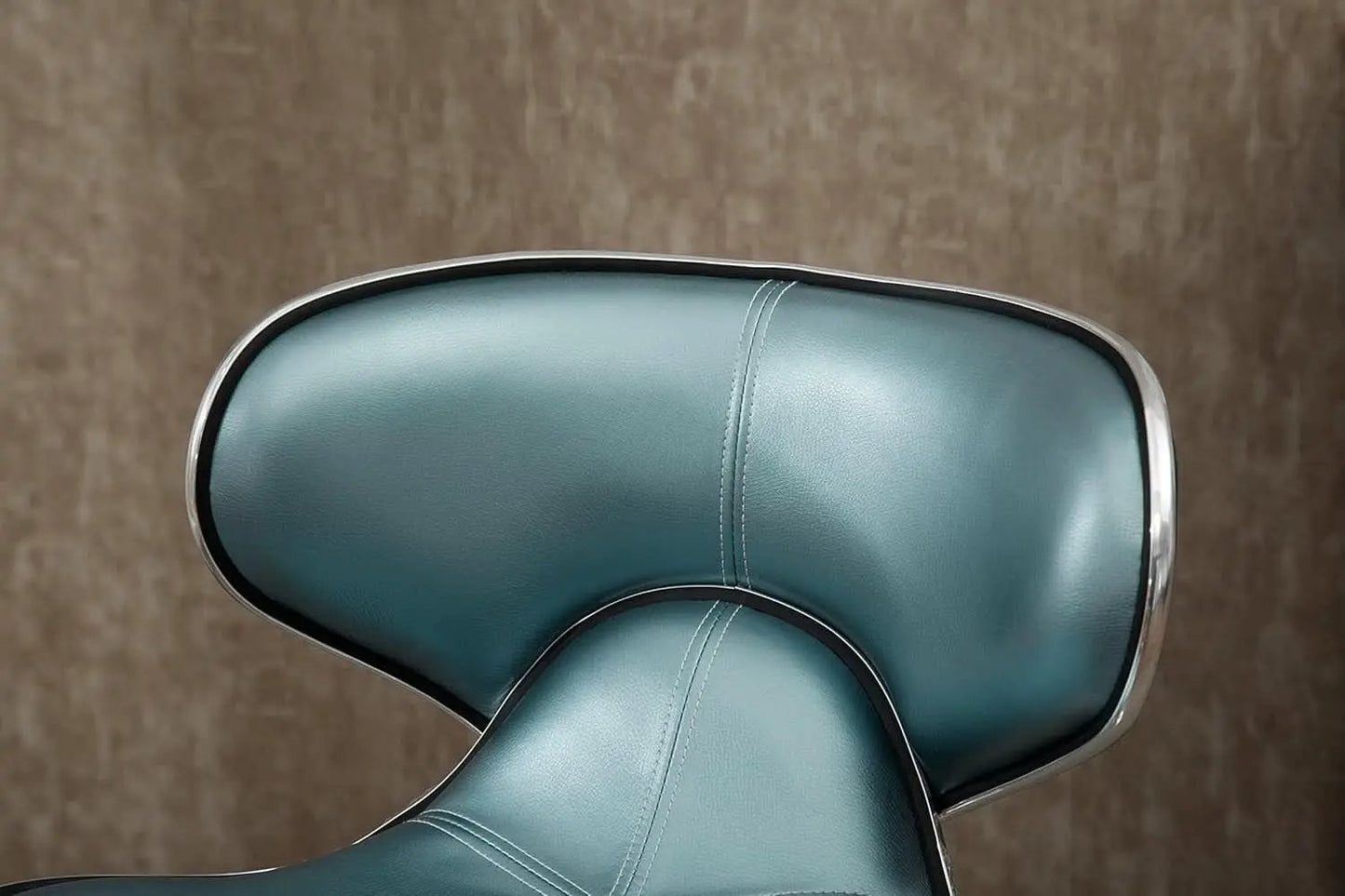 Blue Cushioned Leatherette Barstools Set Of 2 With Airlift Height And Swivel from PriceLows™