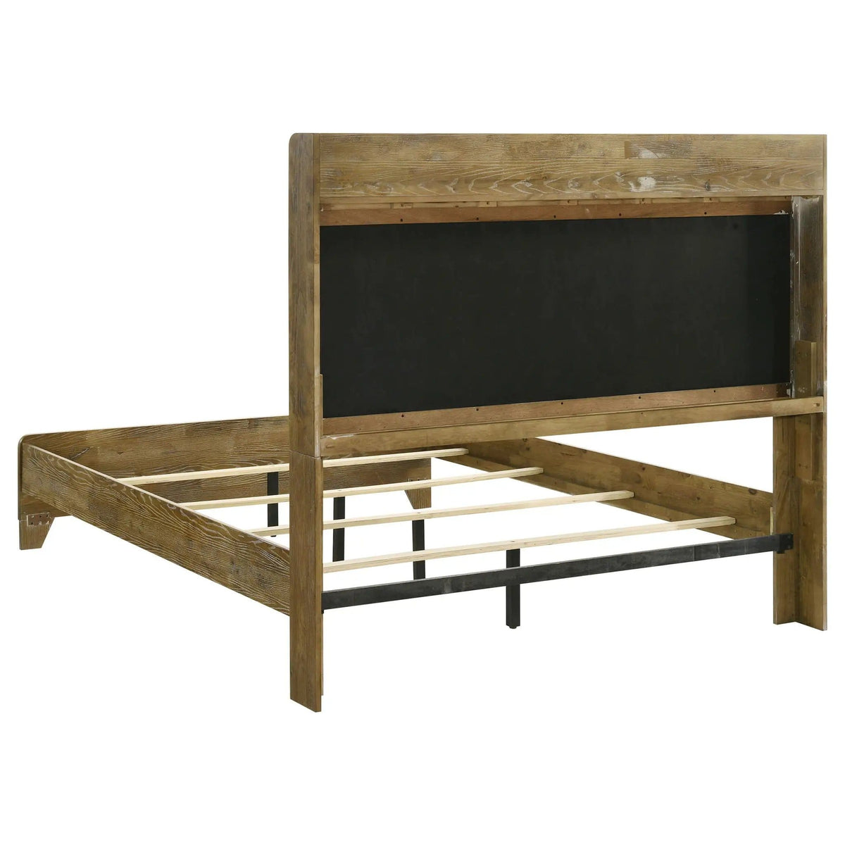 Henderson 4-piece Queen Bedroom Set Medium | 4-Piece Set | Rubberwood & Faux Marble | Oak