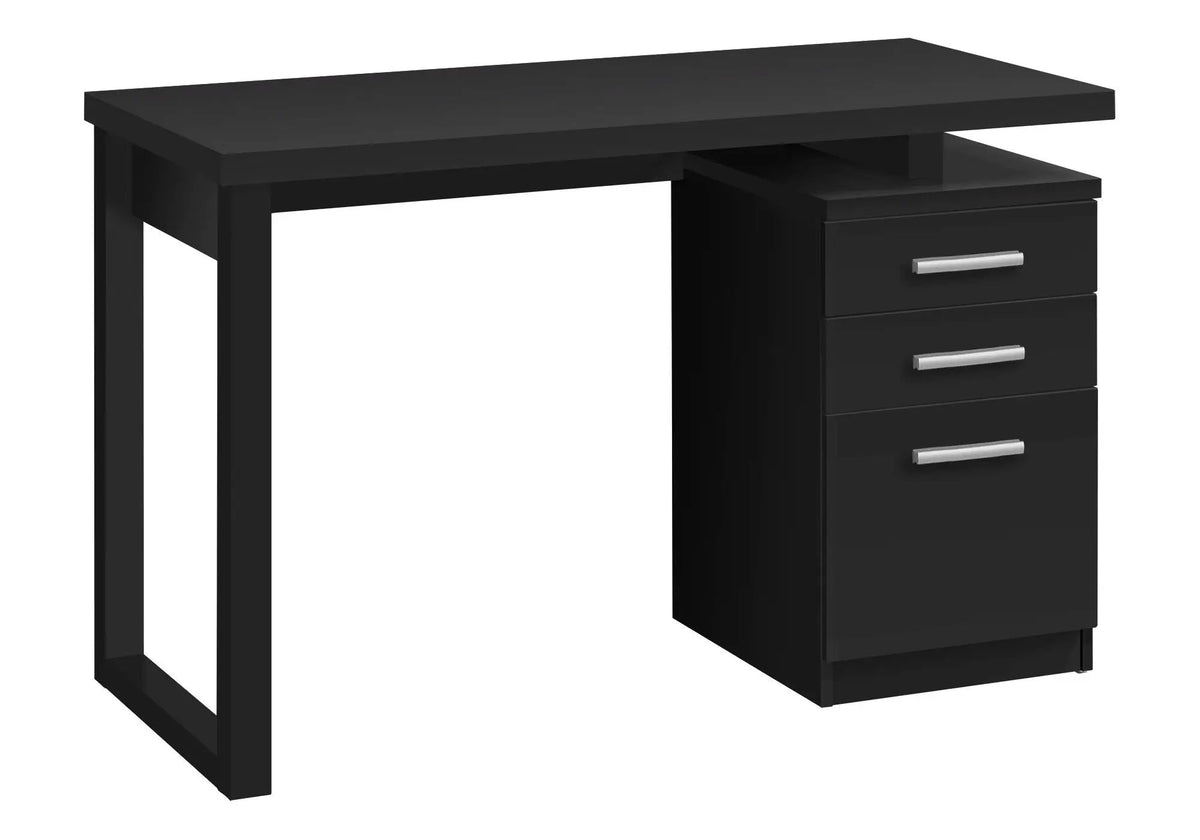 Reversible Computer Desk | Three Drawers | Left Or Right Set-Up | 47.25 Inch Length