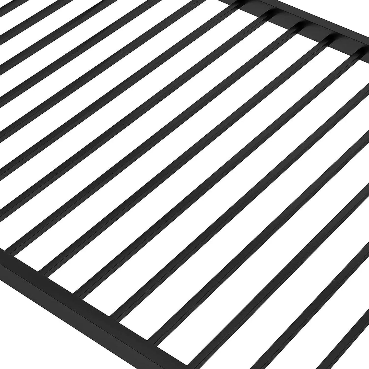 Black Twin Metal Bunk Bed With Guard Rails And Ladder from PriceLows™