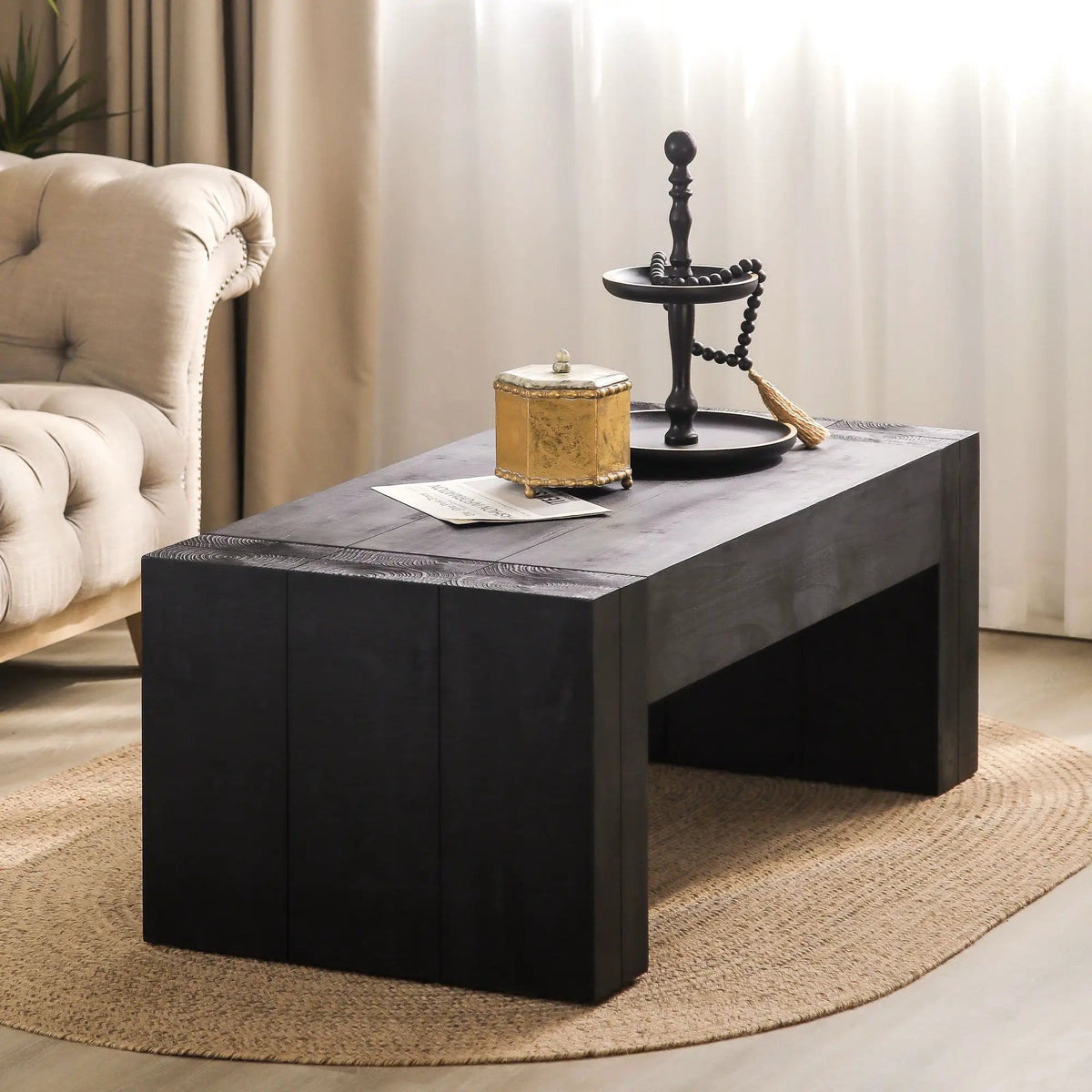 Minimalist Rectangular Center Table For Living Room | 2 Pieces | Engineered Wood | Living Room