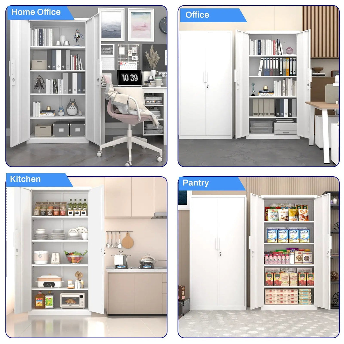 File Cabinet | Two Door | Four Adjustable Shelves | Heavy Duty Steel