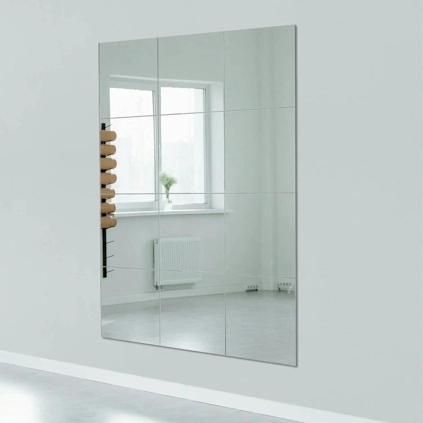 Frameless Wall Mounted Mirror Tiles 12X12 Inches Set Of 12 from PriceLows™