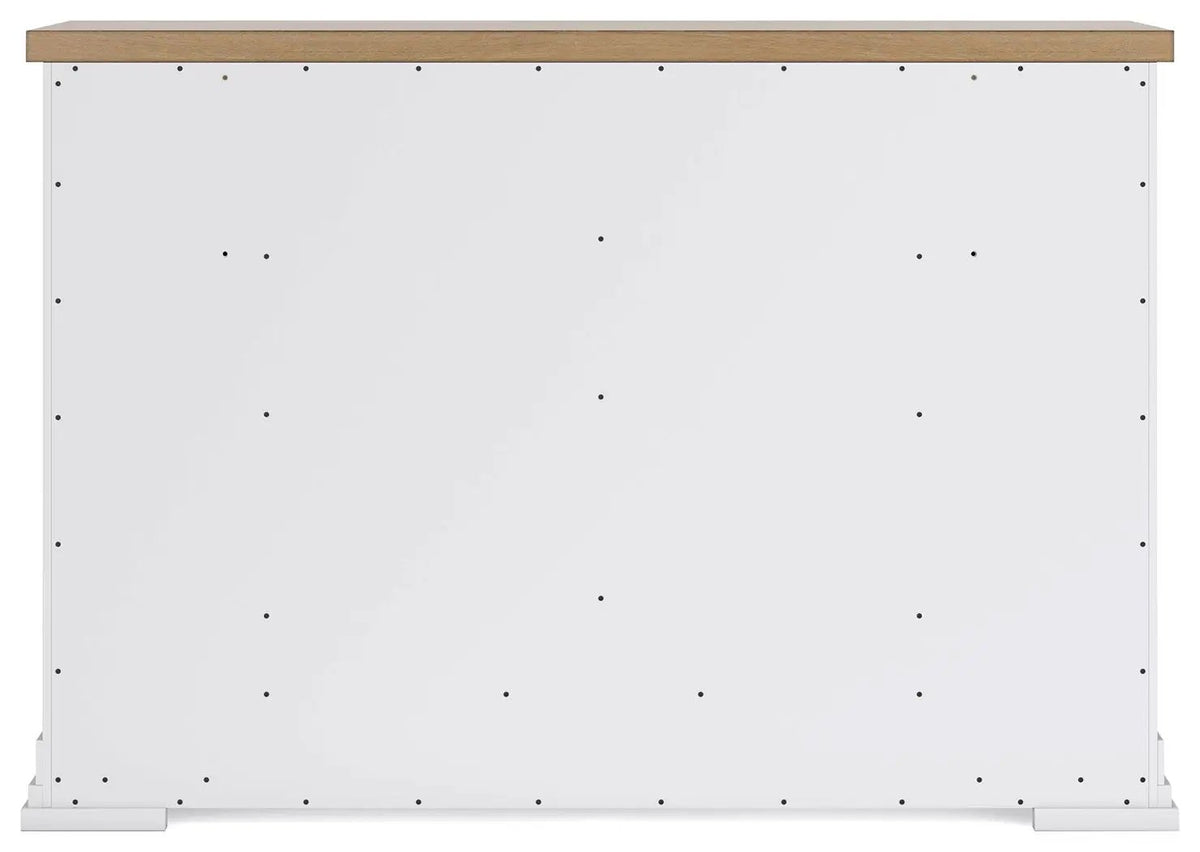 Dresser | White And Oak Veneer Top | Modern Farmhouse | Two Tone