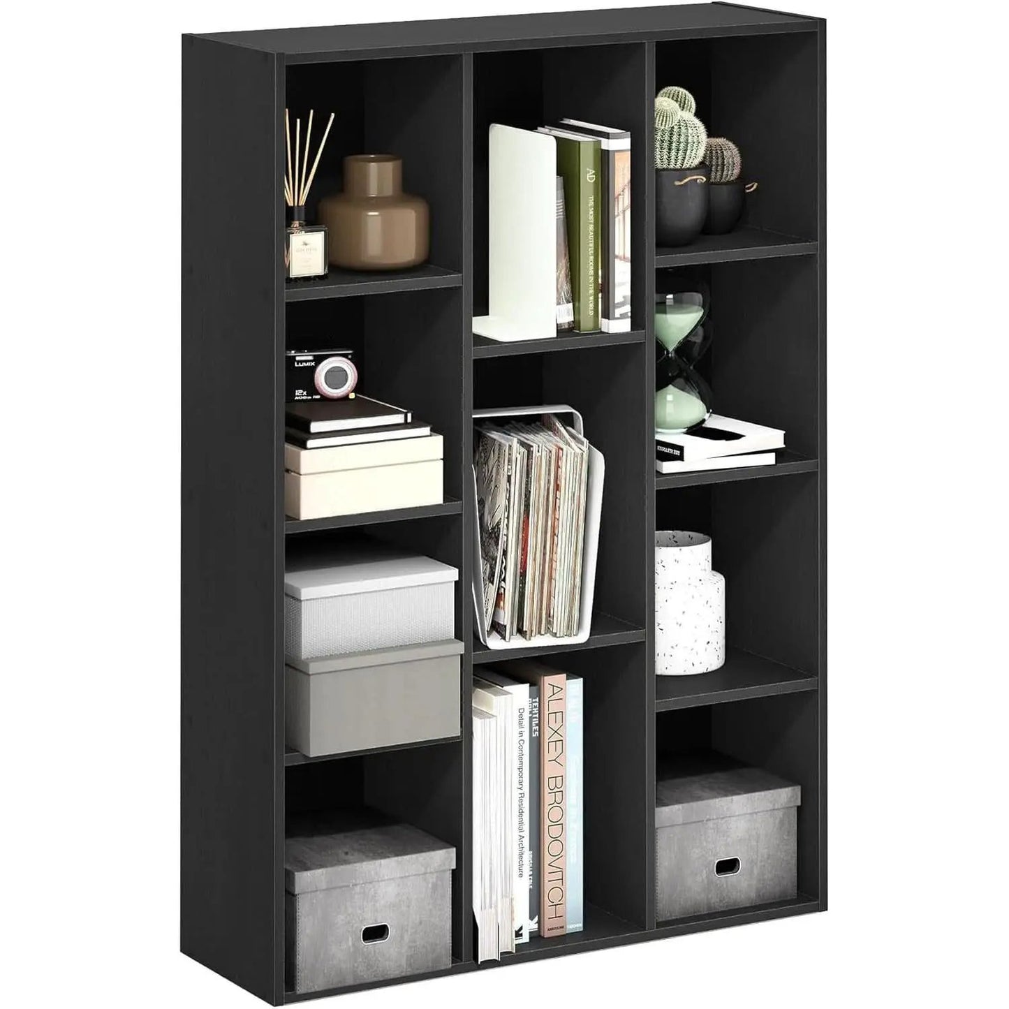 Luder 11-Cube Bookcase Blackwood Modern Living Room from PriceLows™