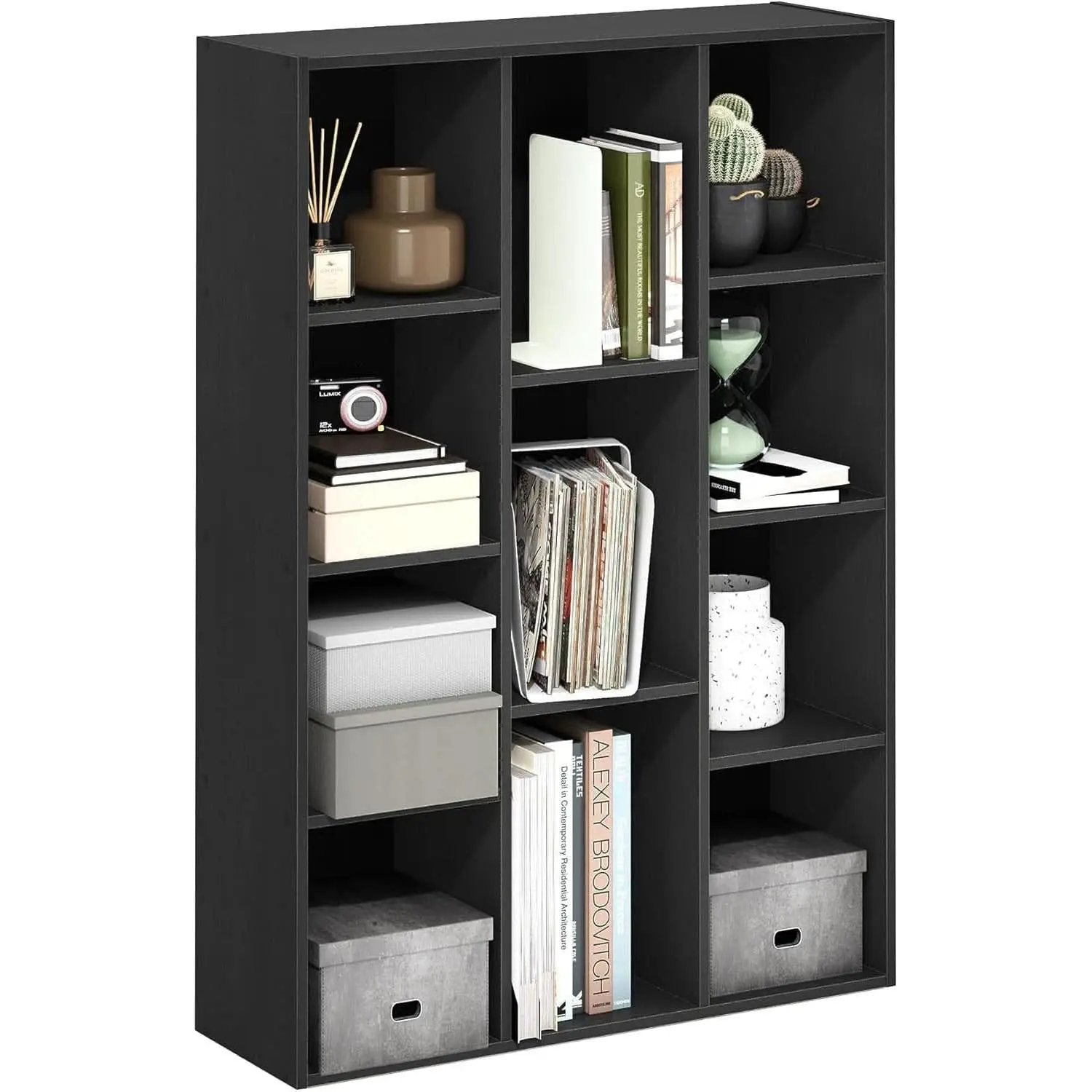 Luder 11-Cube Bookcase Blackwood Modern Living Room from PriceLows™
