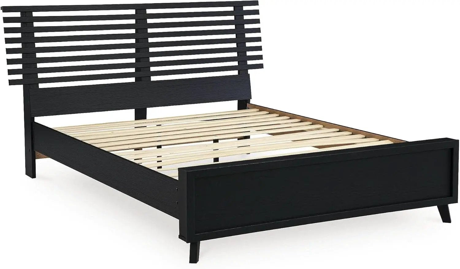 Modern Black Queen Slat Headboard Stylish Bedroom Design from PriceLows™