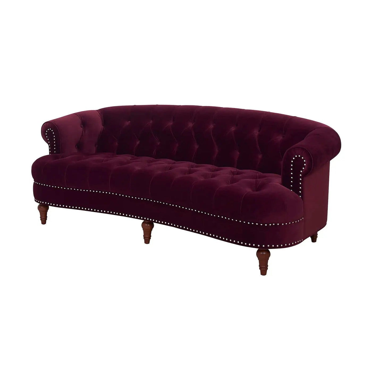 La Rosa Victorian Chesterfield Tufted Sofa | 3 Pieces | Fabric & Iron | Living Room