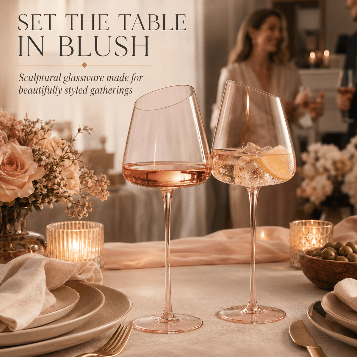 Colosseum Stemmed Wine Glassware | 18 oz | Set of 2 | Entertaining