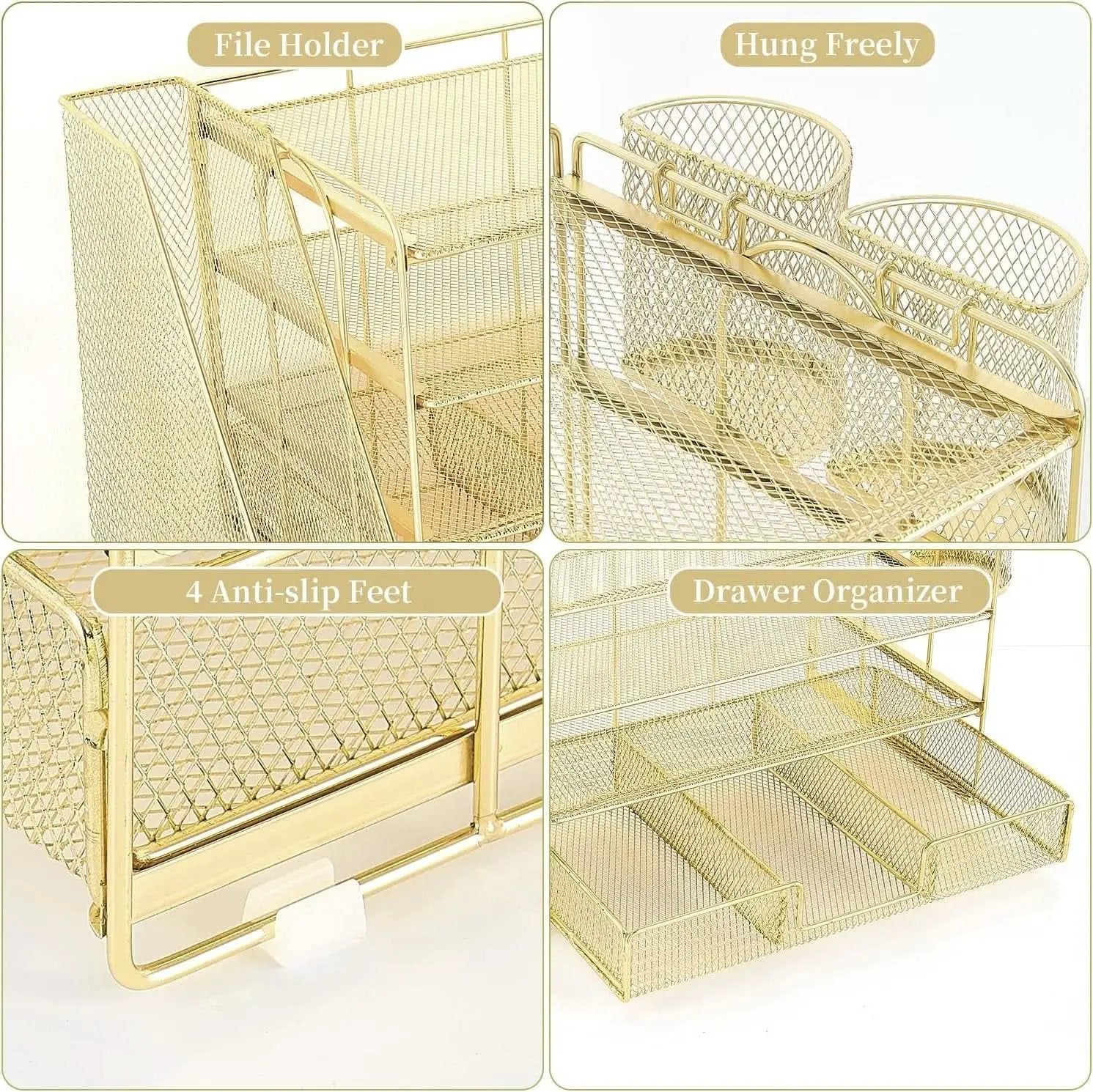 4 Tier Paper Tray Organizer With Drawer For Office Use from PriceLows™