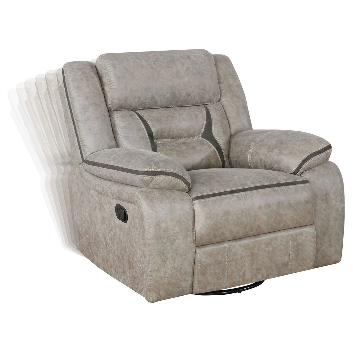 Brazelton Swivel Glider Recliner | Manual Recline Lever | Leatherette Upholstery | Smooth Gliding Motion