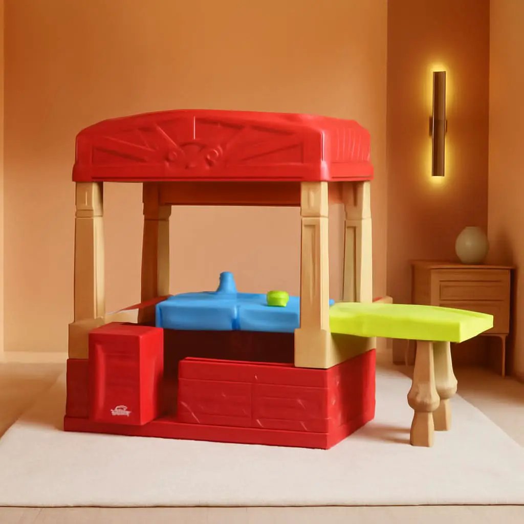 Kids Picnic Cottage Playhouse With Kitchen And Picnic Table from PriceLows™