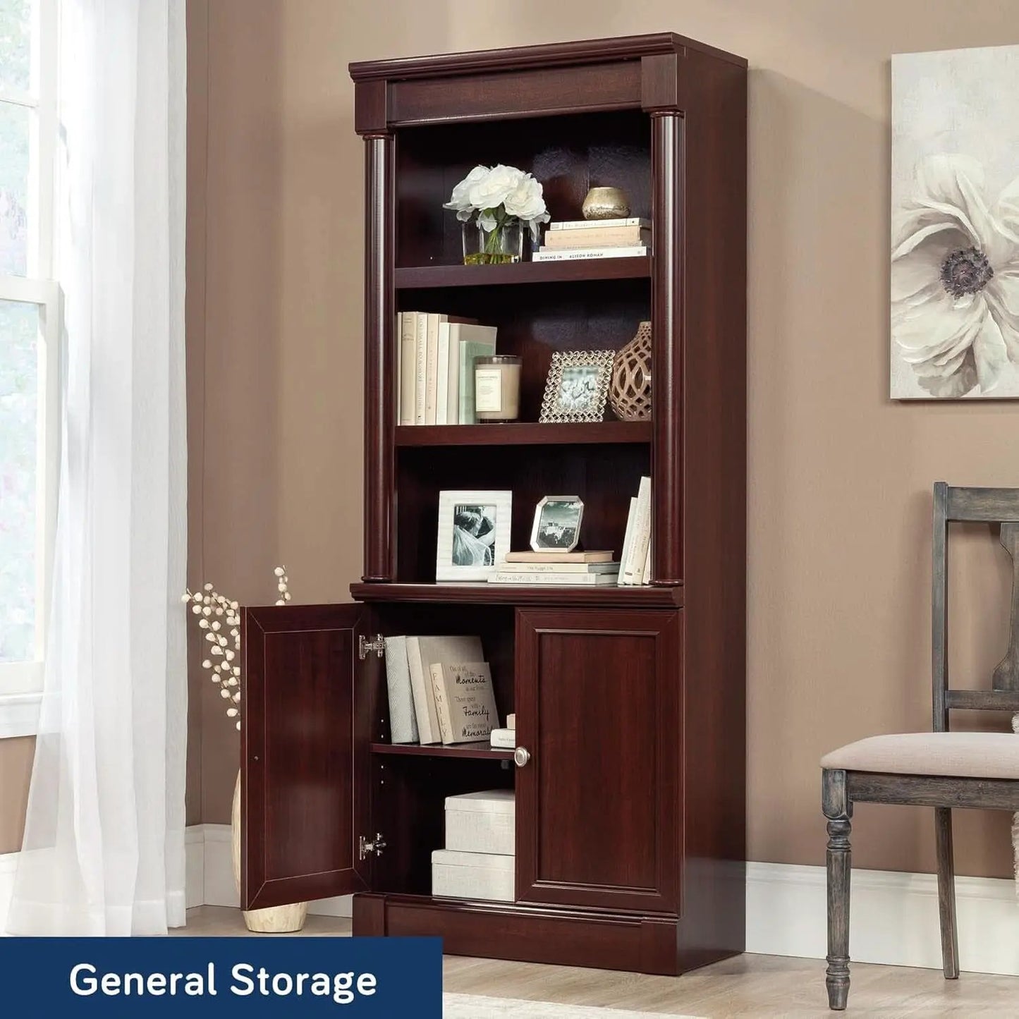 Palladia Select Cherry Bookshelf With Adjustable Shelves from PriceLows™