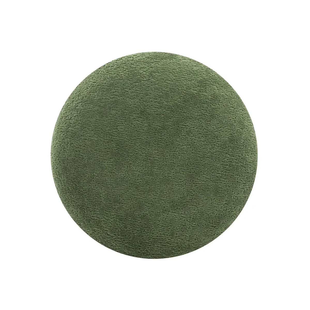 Fuji Mushroom Footstool Ottoman | Faux Shearling Upholstery | 15 Inch Diameter | Compact Size