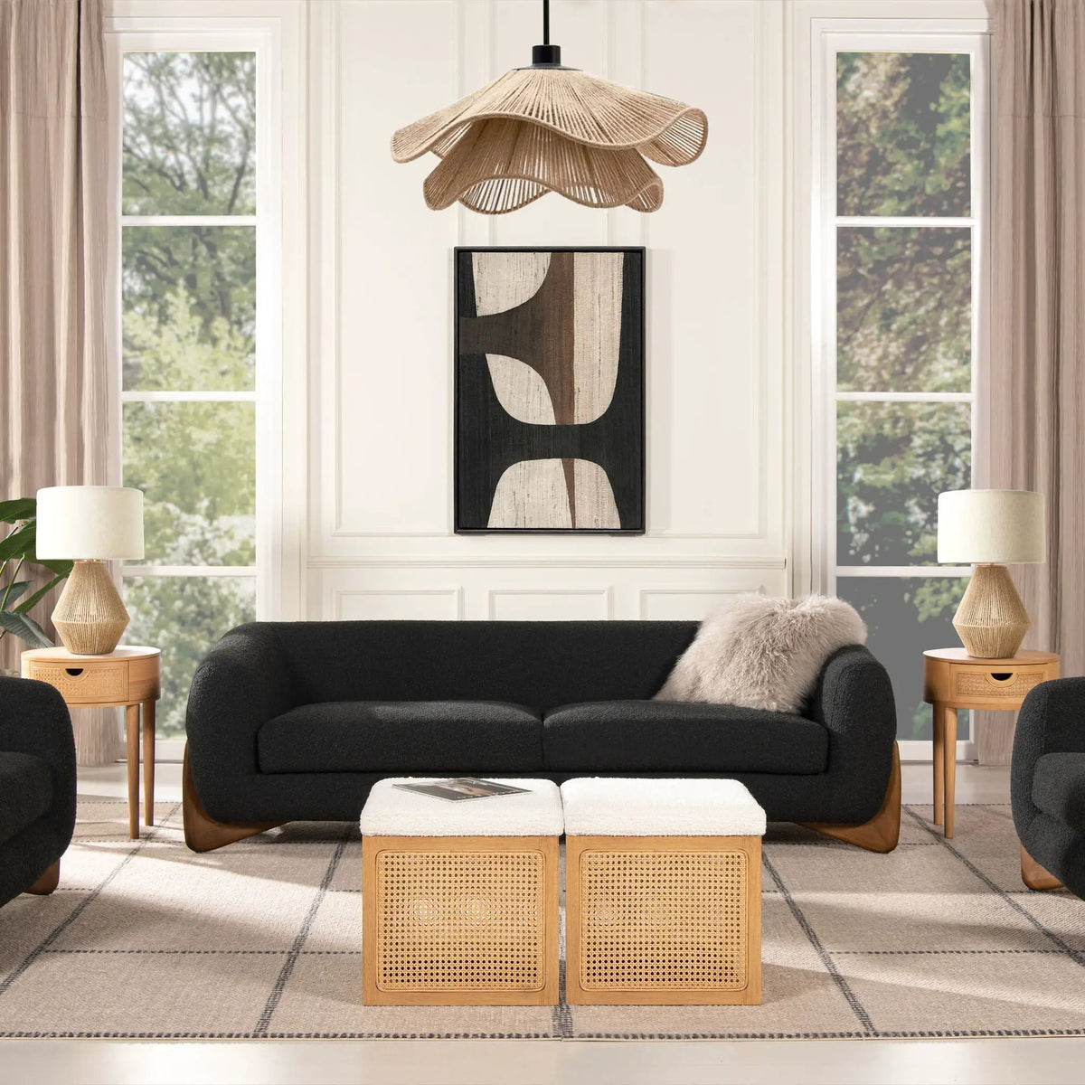Alpine Sofa | Removable Seat Cushions | Comfortable Lounging | 90.5 Inch Length