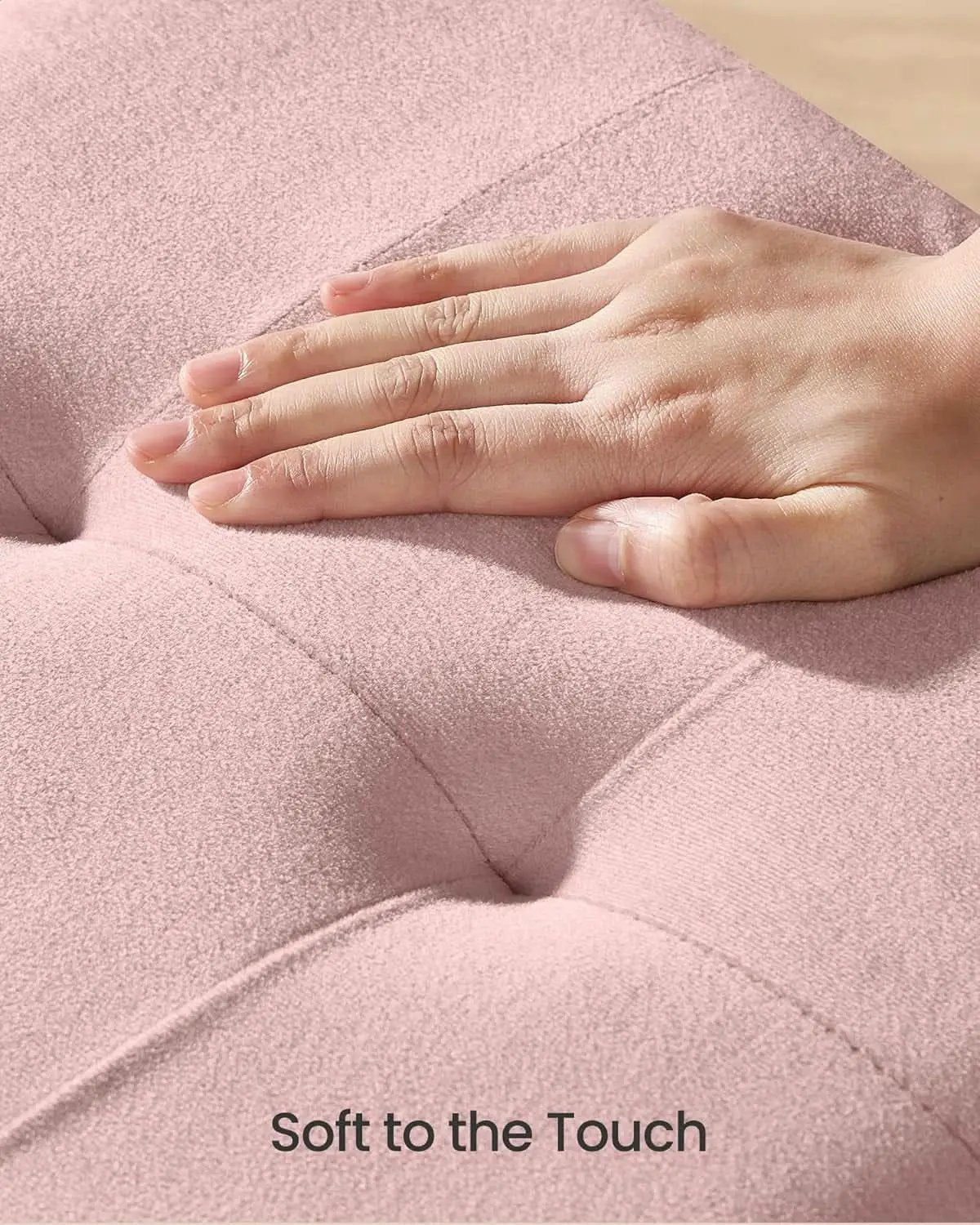 Jelly Pink Velvet Storage Ottoman Bench 15x30 Inches from PriceLows™